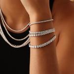 Diamond Tennis Chain Bracelet in White Gold 7