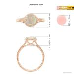 Rose Gold Opal Solitaire Ring for Women