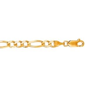 14k Yellow Gold 4.5mm Classic Figaro Bracelet