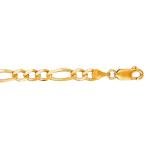 14k Yellow Gold 4.5mm Classic Figaro Bracelet