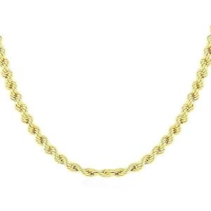 Toltry 14K Yellow Gold Twisted Rope Chain Necklace for Men & Women – 1.5 mm to 4.2 mm, 16-36 Inch Lengths Available (4.2 mm-36 inche)