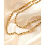 Toltry 14K Yellow Gold Twisted Rope Chain Necklace for Men & Women – 1.5 mm to 4.2 mm, 16-36 Inch Lengths Available (4.2 mm-36 inche)
