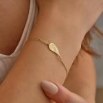 Baileys Fine Jewelry 14K Gold Custom Bracelet for Women, Yellow - White - Rose Gold Bracelets Pendant, Gift for Her, Jewelry for Wife, Anniversary Birthday Christmas Valentine Engagements Mothers Day
