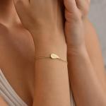 Baileys Fine Jewelry 14K Gold Custom Bracelet for Women, Yellow - White - Rose Gold Bracelets Pendant, Gift for Her, Jewelry for Wife, Anniversary Birthday Christmas Valentine Engagements Mothers Day