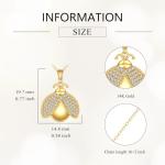 DOVRAN 14K Solid Gold Ladybug Necklace for Women Real Yellow Gold Ladybug Pendant Insect Jewelry Birthday Gifts for Wife Mom