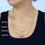 Nuragold 14K Real Yellow Gold Miami Cuban Lightweight Link Chain Necklace 16"-30" (3mm-12.6mm) Italian Jewelry for Men & Women - 12.6mm,30"