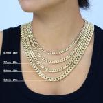 Nuragold 14K Real Yellow Gold Miami Cuban Lightweight Link Chain Necklace 16"-30" (3mm-12.6mm) Italian Jewelry for Men & Women - 12.6mm,30"