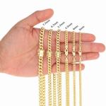 Nuragold 14K Real Yellow Gold Miami Cuban Lightweight Link Chain Necklace 16"-30" (3mm-12.6mm) Italian Jewelry for Men & Women - 12.6mm,30"