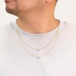 Nuragold 14K Real Yellow Gold Solid Rope Diamond Cut Chain Necklace 16"-30" (1mm-10mm) Italian Jewelry for Men & Women - 26",1mm