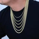 Nuragold 14K Real Yellow Gold Miami Cuban Lightweight Link Chain Necklace 16"-30" (3mm-12.6mm) Italian Jewelry for Men & Women - 12.6mm,30"