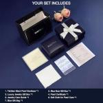 Natural Tahitian Black Pearl Necklace 12-13mm - Christmas Gift for Women Wife, Mom, daughter, Jewelry Gifts for Wedding Anniversary Birthday, Seawater Pearl with Sterling Silver Moissanite Pendant