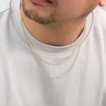 Nuragold 14K Real Yellow Gold Solid Rope Diamond Cut Chain Necklace 16"-30" (1mm-10mm) Italian Jewelry for Men & Women - 26",1mm