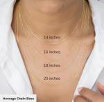 Jewellery Of Breezy Personalized No10 Scalpel Name Pendant Necklace, Gold Filled, 14K Solid Gold Medical Jewelry (16", White Gold)