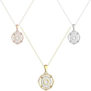 Baileys Fine Jewelry 14K Solid Gold Custom Wax Seal Letter Necklace for Women – Personalized Fine Jewelry Monogram Pendant Gift – A–Z Initials in Yellow, Rose & White Gold