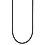 JewelryWeb 14k Yellow Gold 3mm Yellow Clasp Black Rubber Cord Necklace 16 Inch Lobster Claw Pendant-Necklace for Women