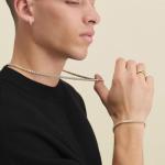 Gem's Beauty 45 CT Moissanite Tennis necklaces 4mm D Color VVS1 Round Cut Diamond Tennis necklaces 14k White Gold Plated 925 Sterling Silver Tennis necklaces for Women-24IN/60.96CM-1