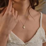 Baileys Fine Jewelry 14K Solid Gold Custom Wax Seal Letter Necklace for Women – Personalized Fine Jewelry Monogram Pendant Gift – A–Z Initials in Yellow, Rose & White Gold