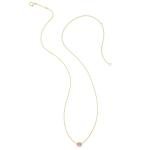 Kendra Scott Marisa Oval Solitaire Pendant Necklace, 18k Yellow Gold, Pink Tourmaline