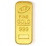 ZHOU LIU FU 24K Solid Gold Jewelry Gifts, Real Gold Charm Ingot Pendant, Fine Jewelry for Women Men