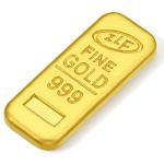 ZHOU LIU FU 24K Solid Gold Jewelry Gifts, Real Gold Charm Ingot Pendant, Fine Jewelry for Women Men