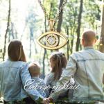 14K Solid Gold Evil Eye Necklace for Women, Yellow Gold Evil Eye Pendant Lucky Protection Jewelry Gift for Her, Wife, Mother 18"