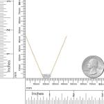 Gem Stone King 10K Yellow Gold Lab Grown Diamond Pendant Necklace For Women | Marquise Cut | DEF Color | VVS-VS Clarity | Gold Necklace For Women | With 18 Inch Gold Chain