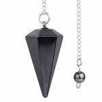 Natural Hematite Gemstone Crystal Chakra Pendant Pendulum