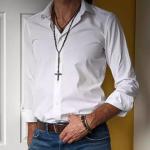 Tiger's Eye Rosary Beads with Hematite Cross Pendant