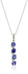 Sterling Silver Four Stone Alexandrite Pendant Necklace