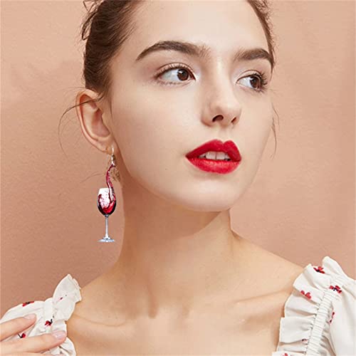Beer and Wine Glass Earrings Set - Funny Acrylic