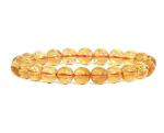 Natural Citrine Stretch Beaded Bracelet for Chakras Healing