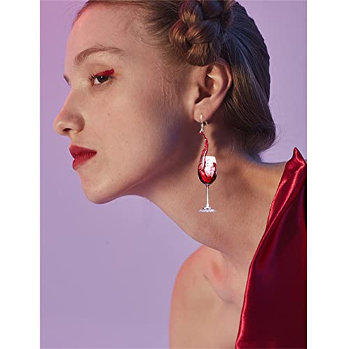 Beer and Wine Glass Earrings Set - Funny Acrylic