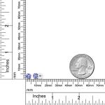 White Gold Tanzanite Stud Earrings, 1.00 Cttw, Round
