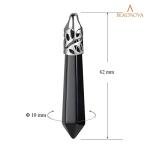 Black Onyx Crystal Pendant Necklace for Energy Healing