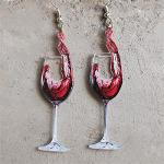 Beer and Wine Glass Earrings Set - Funny Acrylic