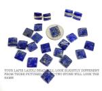 Lapis Lazuli Square Stud Earrings, 14k Gold Filled