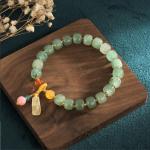 Green Jade Citrine Beads Charm Bracelet Healing Chain