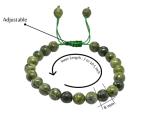 Green Jade Protection Healing Crystal Adjustable Bracelet Unisex