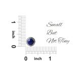 Blue lapis lazuli silver stud earrings - Hypoallergenic