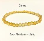 Healing Gemstone 4mm Bracelet - Natural Stone Beaded