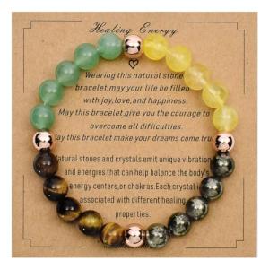 Healing Crystal Beaded Bracelet Attracts Abundance Mother's Day
