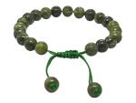 Green Jade Protection Healing Crystal Adjustable Bracelet Unisex
