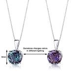 Alexandrite Pendant in 14K White Gold for Women