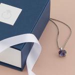 Alexandrite Pendant in 14K White Gold for Women