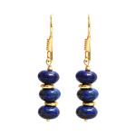 Lapis Lazuli Gold Plated Dangle Earrings for Women