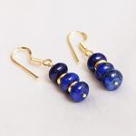 Lapis Lazuli Gold Plated Dangle Earrings for Women