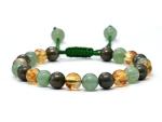 Pyrite Green Aventurine Citrine Wealth Success Bracelet Set