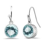 Aquamarine Dangle Earrings - Blue Birthstone Handmade Jewelry