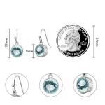 Aquamarine Dangle Earrings - Blue Birthstone Handmade Jewelry