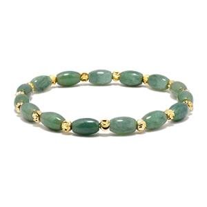 Emerald green natural jade beaded bracelet for women